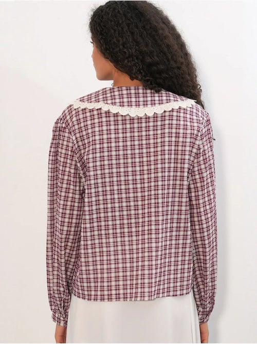 Chemise femme à carreaux en viscose popeline bdart - Kiabi