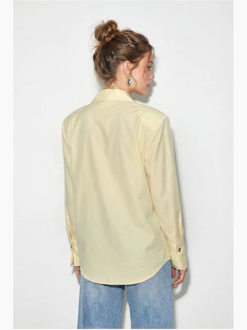 Chemise femme coupe regular en crêpe tissé lucci - Kiabi