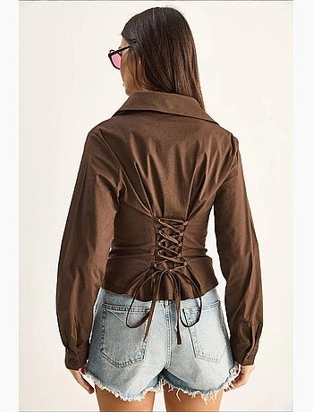 Chemise femme courte cintrée lucci