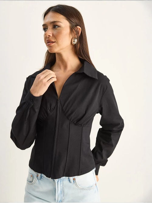 Chemise femme courte cintrée lucci - Kiabi Chemise femme courte cintrée lucci - Kiabi