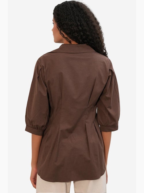 Chemise femme en mélange de coton bdart - Kiabi Chemise femme en mélange de coton bdart - Kiabi