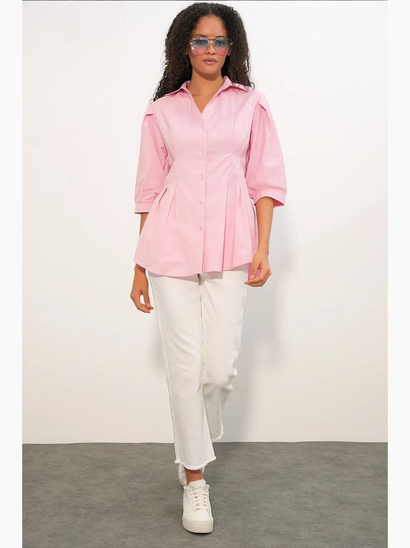 Chemise femme en mélange de coton bdart Rose clair - Kiabi