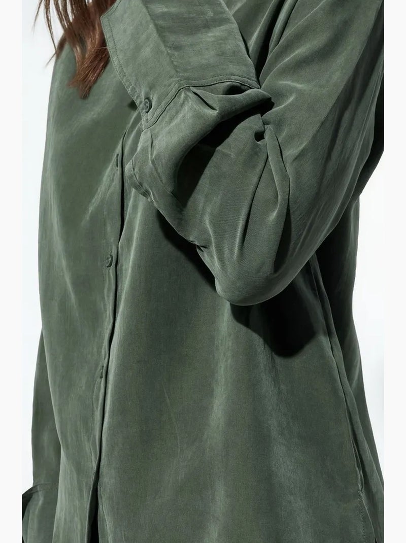 Chemise femme en mélange de tencel busem Vert - Kiabi