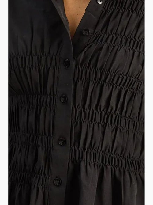 Chemise femme en popeline de mélange de coton coupe normale lucci - Kiabi