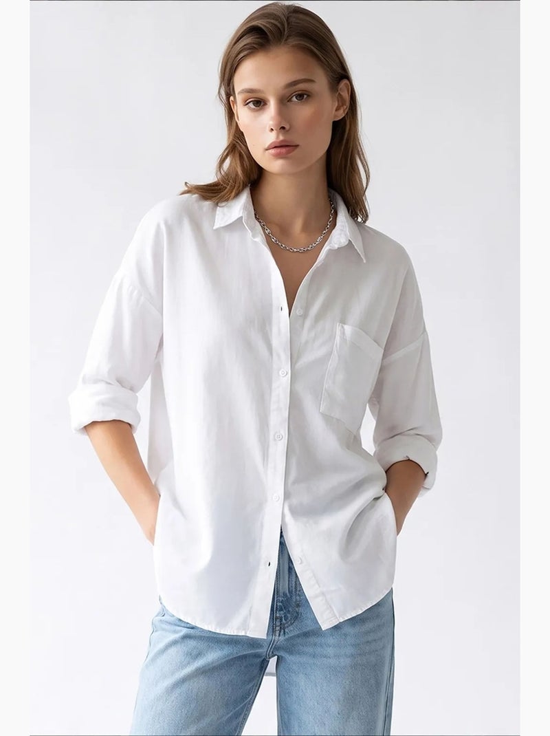 Chemise femme en tencel mixray Blanc - Kiabi