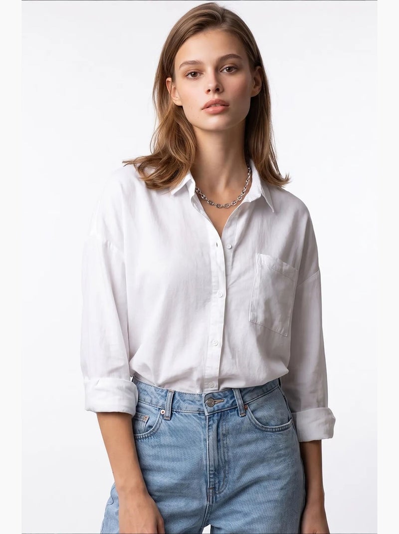 Chemise femme en tencel mixray Blanc - Kiabi