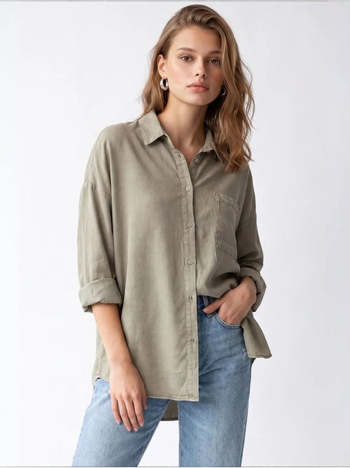 Chemise femme en tencel mixray - Kiabi