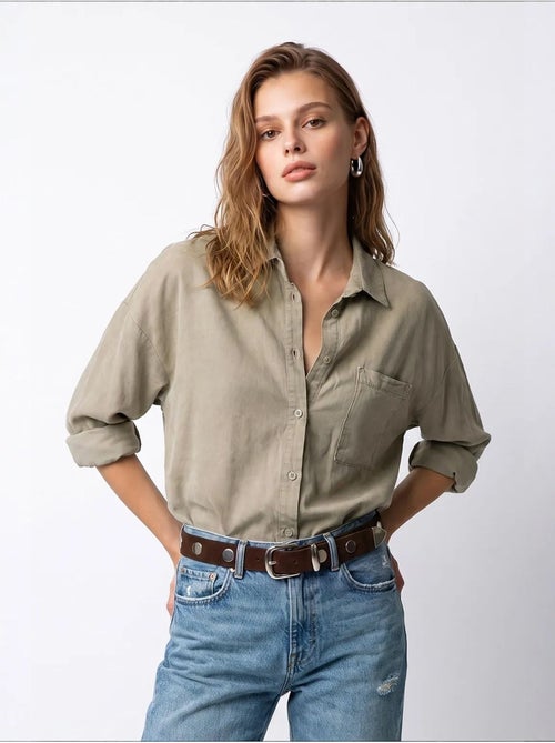 Chemise femme en tencel mixray - Kiabi