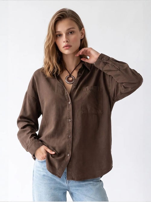 Chemise femme en tencel mixray - Kiabi