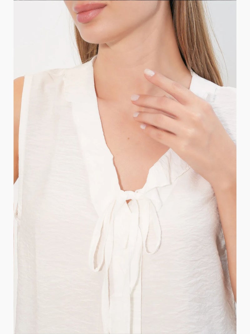 Chemise femme en viscose et nylon bdart Blanc - Kiabi