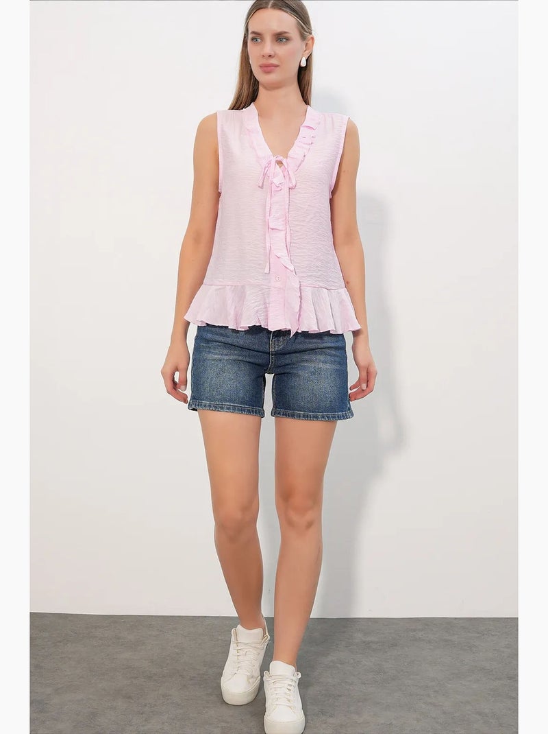 Chemise femme en viscose et nylon bdart Rose clair - Kiabi