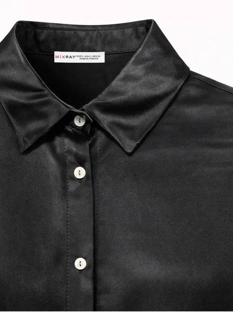 Chemise femme longue mixray Noir - Kiabi