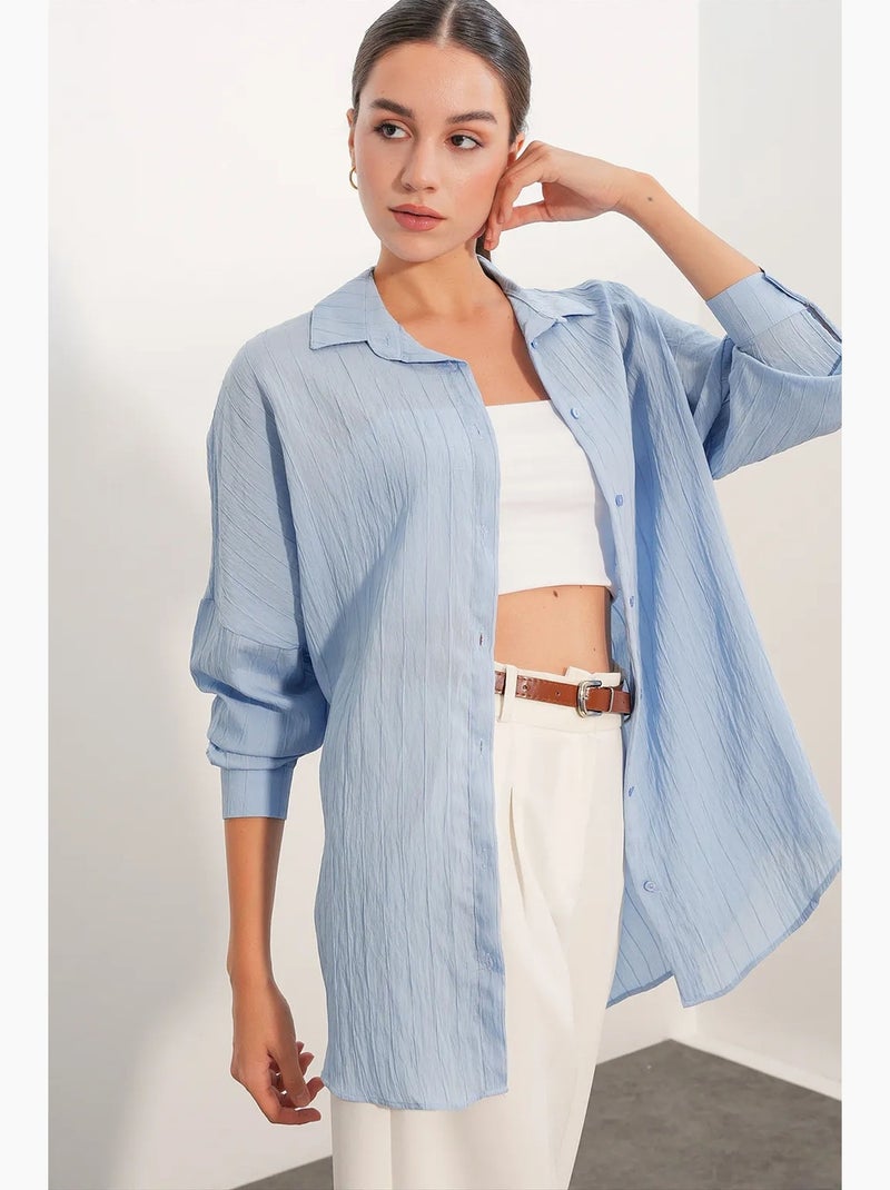 Chemise femme viscose nylon bdart Bleu ciel - Kiabi