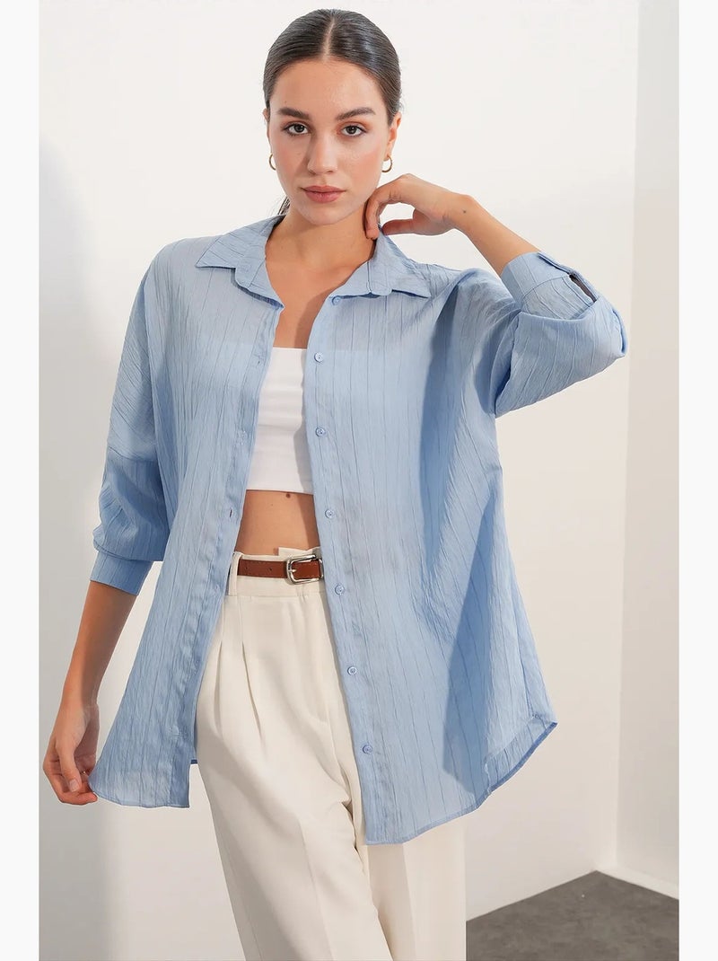 Chemise femme viscose nylon bdart Bleu ciel - Kiabi