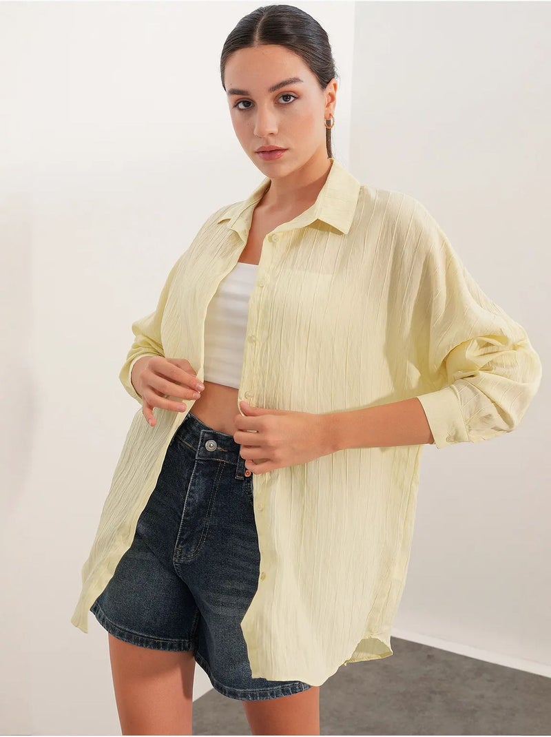 Chemise femme viscose nylon bdart Jaune citron - Kiabi