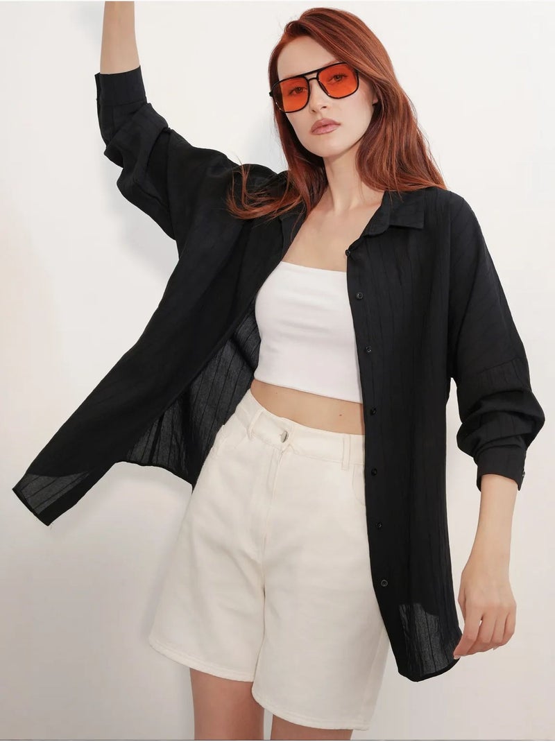 Chemise femme viscose nylon bdart Noir - Kiabi