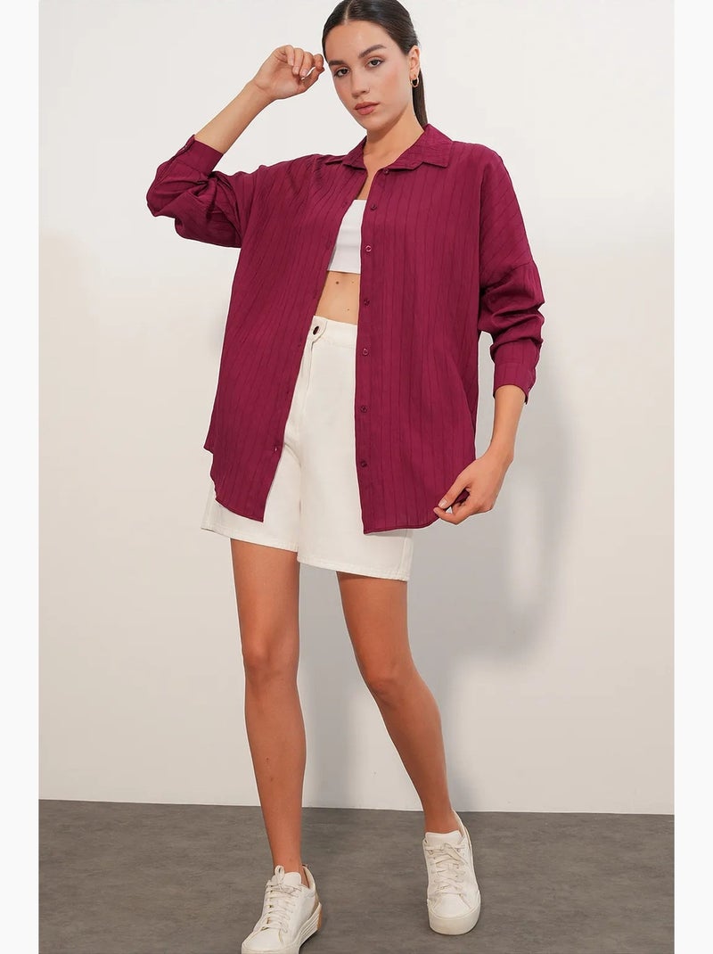 Chemise femme viscose nylon bdart Rouge bordeaux - Kiabi