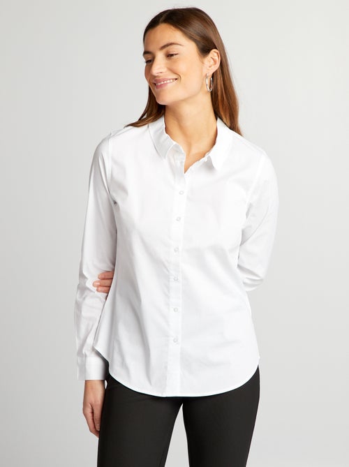 Chemise fittée col italien - Kiabi