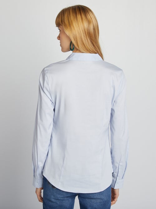 Chemise fittée col italien - Kiabi