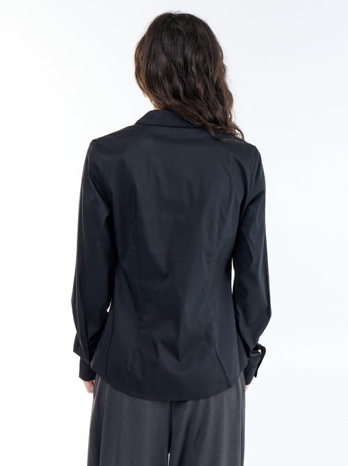 Chemise fittée col italien - Kiabi