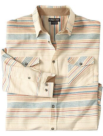 Chemise flanelle rayée - atlas for men