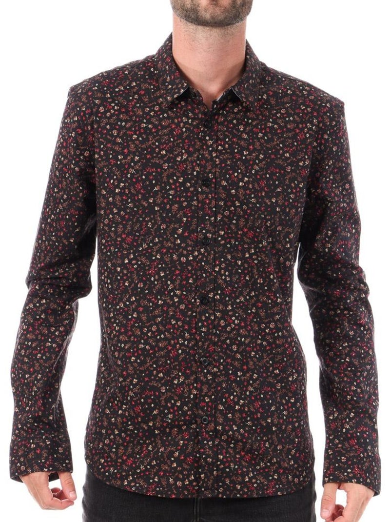 Chemise Fleuris Homme Teddy Smith Noir - Kiabi