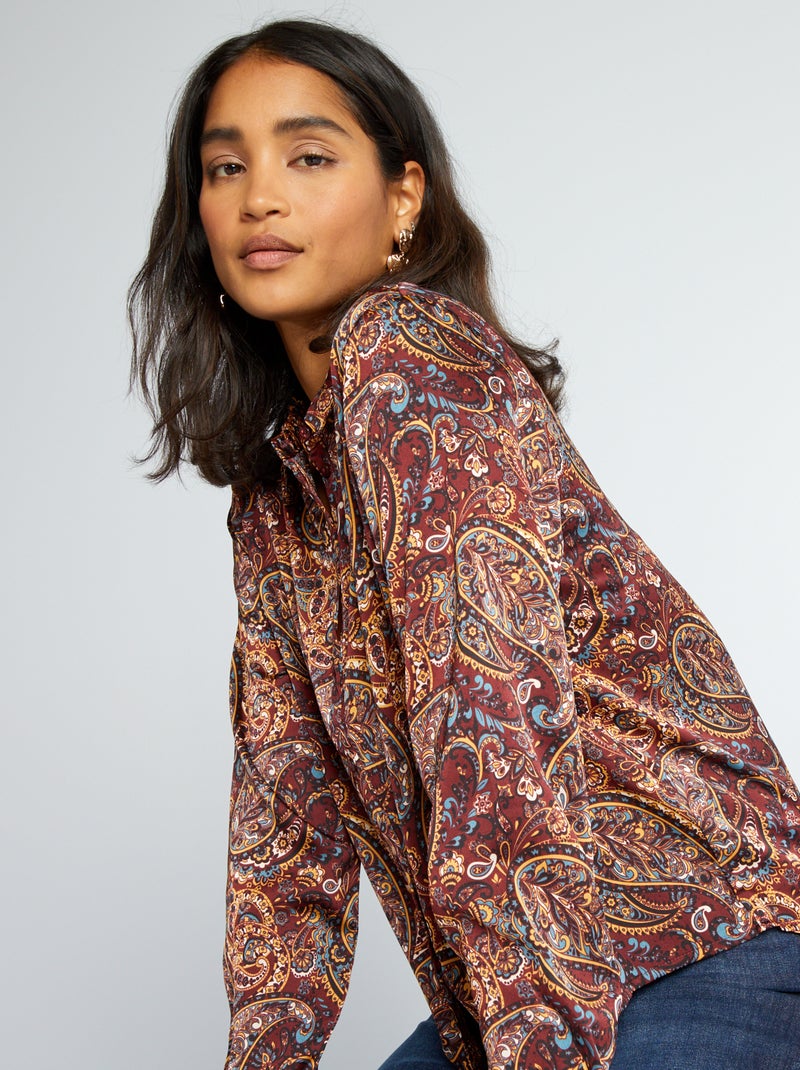 Chemise Fluide CHANON Taille M (38-40) - Soie Et Coton Imprimé - BNWT