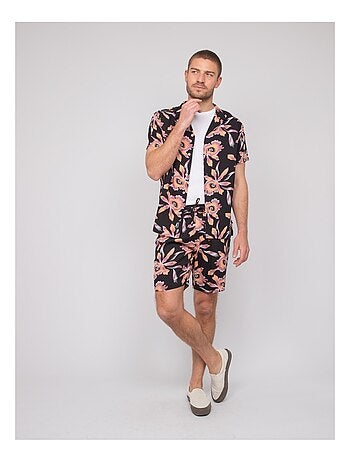 Chemise fluide manches courtes motifs daliwai