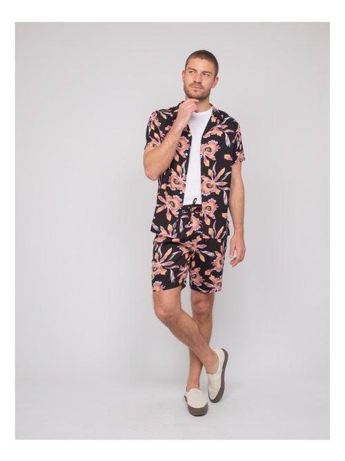 Chemise fluide manches courtes motifs daliwai - Kiabi