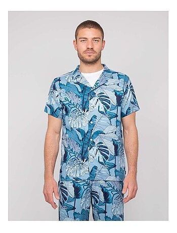 Chemise fluide manches courtes motifs damaulu
