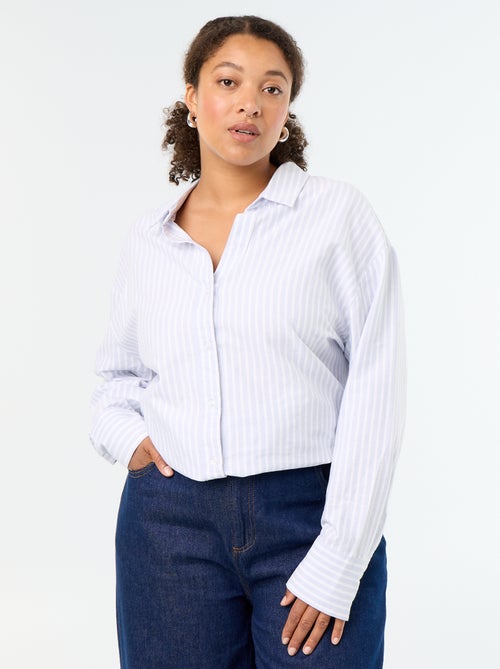 Chemise fluide oxford à rayures - Kiabi Chemise fluide oxford à rayures - Kiabi