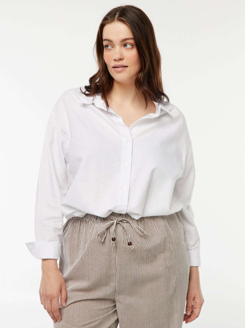 Chemise fluide oxford blanc - Kiabi