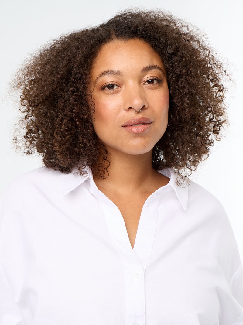Chemise fluide oxford unie Blanc - Kiabi