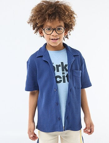 Chemise gaufrée unie