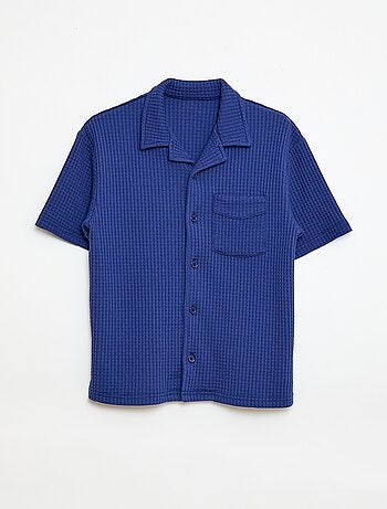 Chemise gaufrée unie