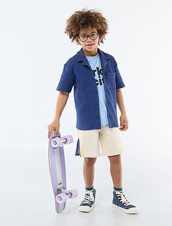 Chemise gaufrée unie