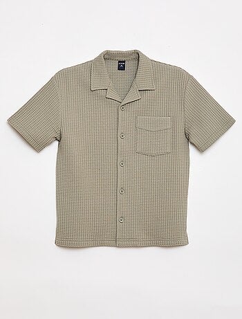Chemise gaufrée unie