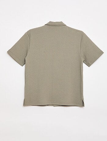 Chemise gaufrée unie