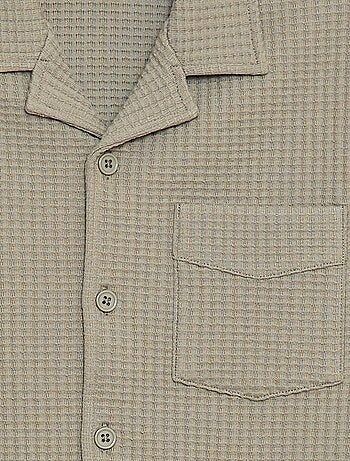 Chemise gaufrée unie
