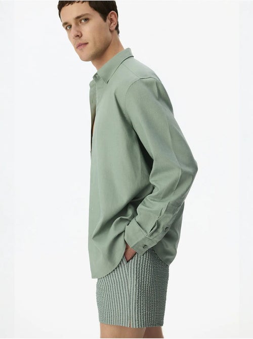 Chemise homme air en mélange de lin penti - Kiabi
