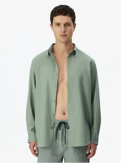 Chemise homme air en mélange de lin penti - Kiabi