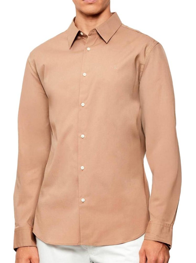 Chemise Homme Calvin Klein Jeans Marron cappuccino - Kiabi