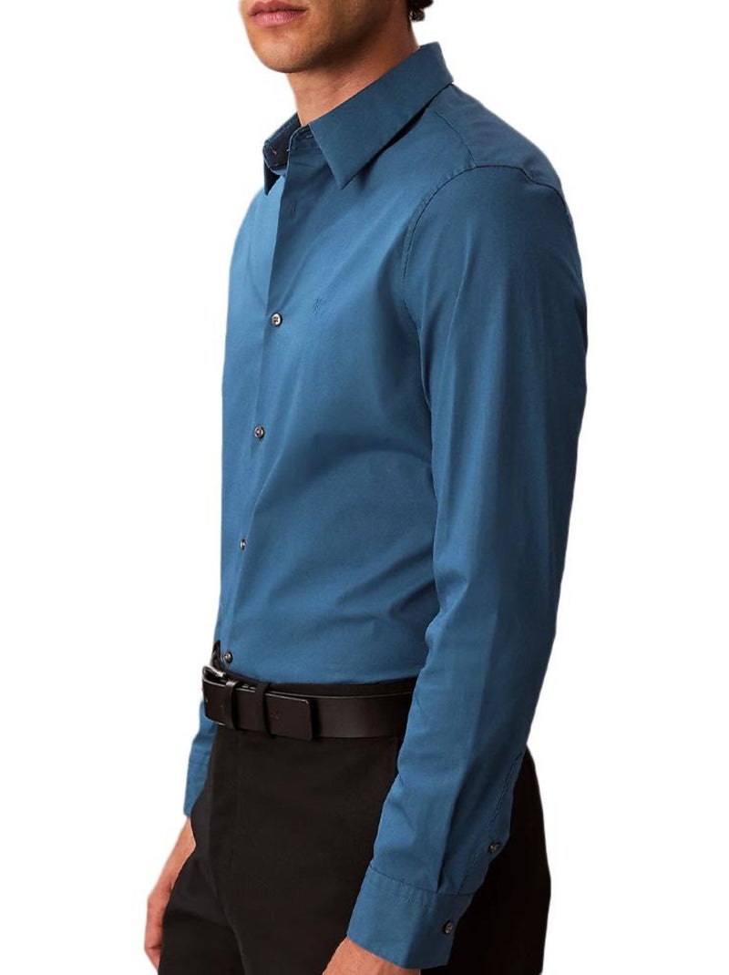 Chemise Homme Calvin Klein Jeans Solid Bleu - Kiabi