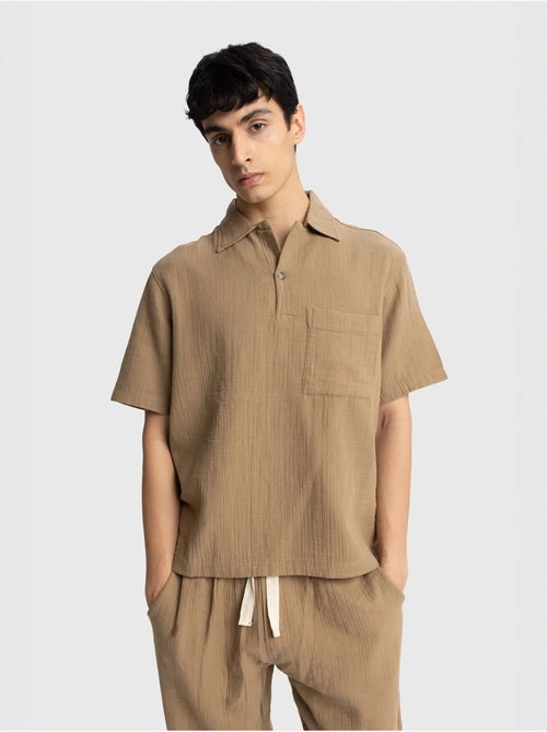 Chemise homme en coton à manches courtes coupe décontractée giesto - Kiabi Chemise homme en coton à manches courtes coupe décontractée giesto - Kiabi