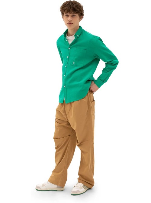 Chemise homme en coton à manches longues et col boutonné giesto - Kiabi Chemise homme en coton à manches longues et col boutonné giesto - Kiabi