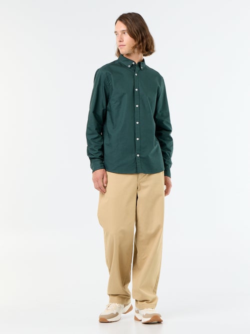 Chemise homme en coton à manches longues - Kiabi Chemise homme en coton à manches longues - Kiabi