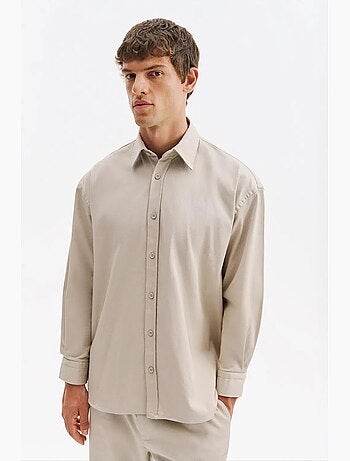 Chemise homme en coton et lycra giesto