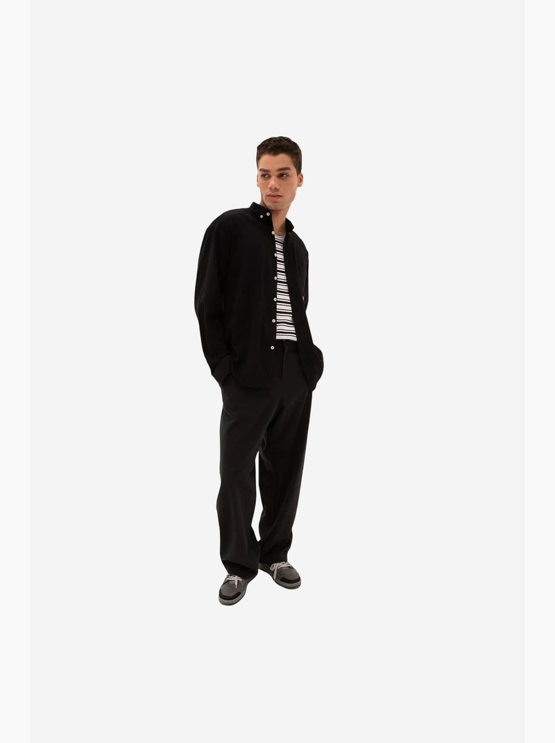 Chemise homme en coton giesto Noir - Kiabi