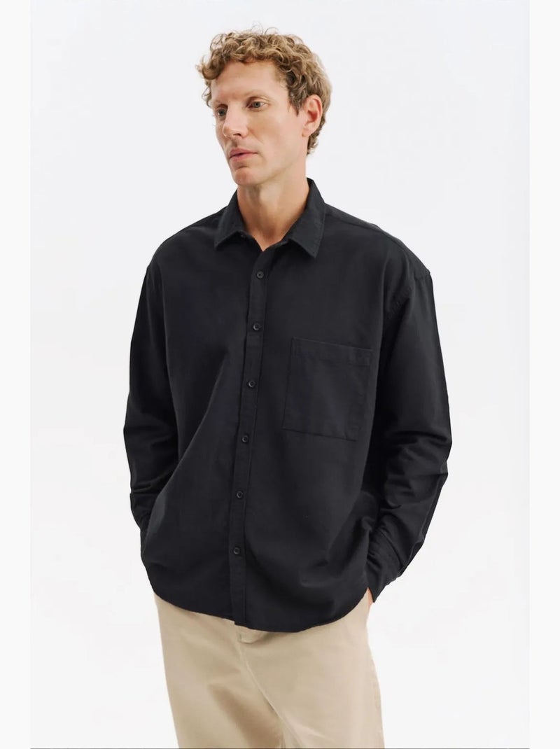 Chemise homme en coton giesto Noir - Kiabi