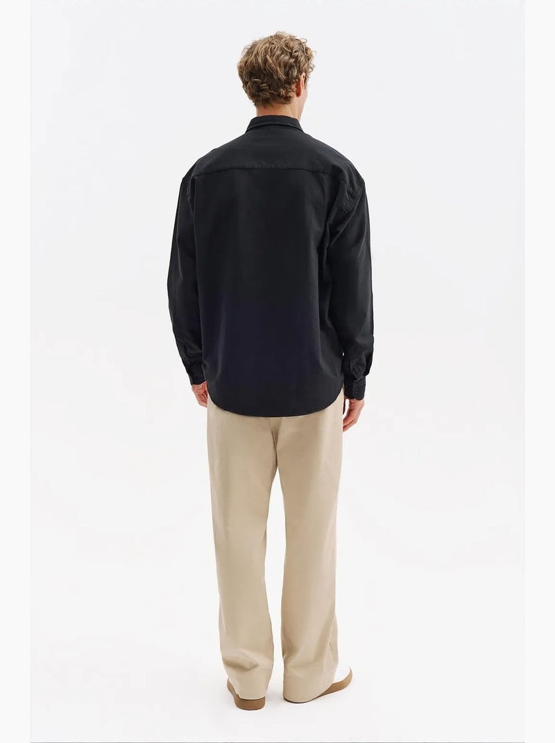 Chemise homme en coton giesto Noir - Kiabi